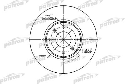 Тормозной диск PATRON PBD4141 для CITROËN C5