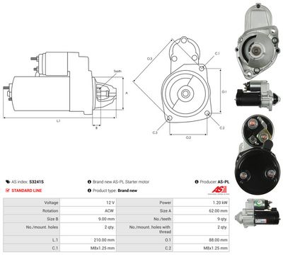 Startér AUTO-STARTER S3241S