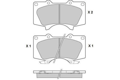 Комплект тормозных колодок, дисковый тормоз E.T.F. 12-1139 для MITSUBISHI PAJERO