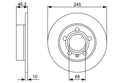Тормозной диск BOSCH 0 986 479 V52 для BRILLIANCE M2
