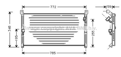 Конденсатор, кондиционер AVA QUALITY COOLING TO5130 для TOYOTA RAV 4