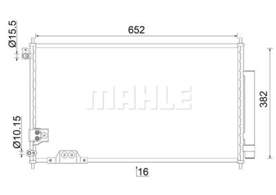 MAHLE AC 826 000S Радиатор кондиционера  для HONDA ACCORD VII Tourer (CM, CN) 2.2 i-CTDi (CN2)