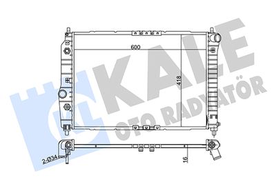 Радиатор, охлаждение двигателя KALE OTO RADYATÖR 372300 для DAEWOO KALOS
