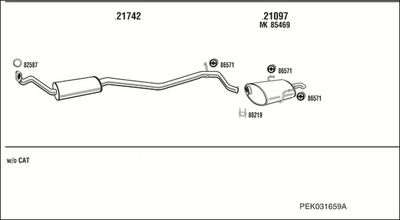 SISTEM DE ESAPAMENT WALKER PEK031659A