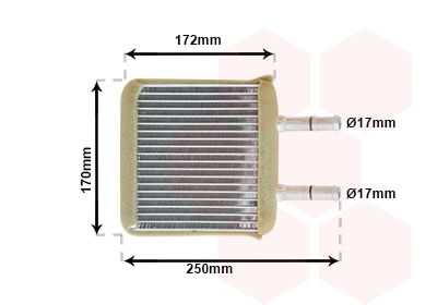 VAN WEZEL 82006137 Радиатор печки  для HYUNDAI ATOS (Хендай Атос)