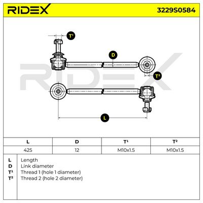 биалета RIDEX 3229S0584