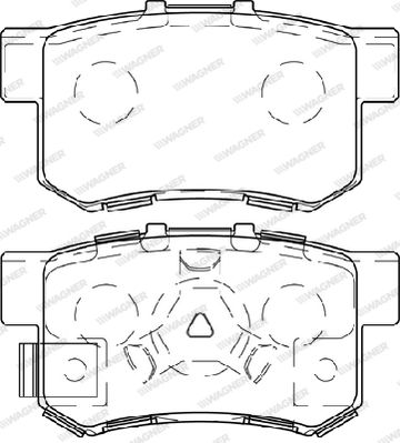 Комплект тормозных колодок, дисковый тормоз WAGNER WBP24434A для ACURA RDX