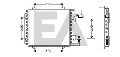 Конденсатор, кондиционер EACLIMA 30C60010 для RENAULT RAPID