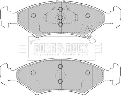 Комплект тормозных колодок, дисковый тормоз BORG & BECK BBP1865 для KIA SEPHIA