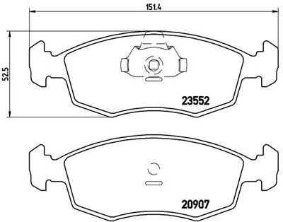 Комплект тормозных колодок, дисковый тормоз BREMBO P 23 079 для FIAT ALBEA