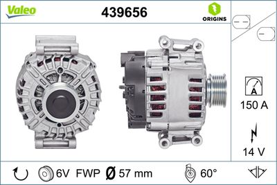 VALEO 439656 Генератор  для AUDI A6 (Ауди А6)