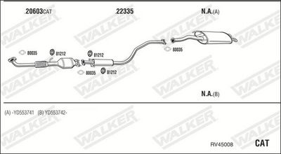 Изпускателна система WALKER RV45008