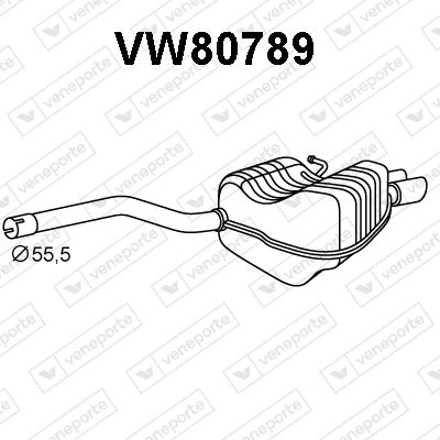 Глушитель выхлопных газов конечный VENEPORTE VW80789 для VW JETTA