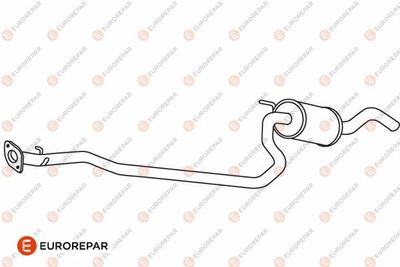Средний глушитель выхлопных газов EUROREPAR E12827C для FORD PUMA