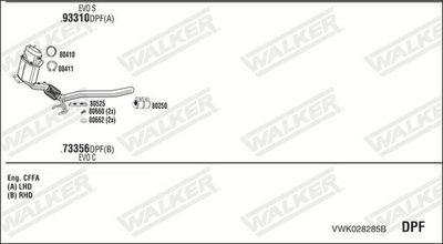 Изпускателна система WALKER VWK028285B