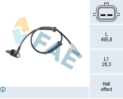 Snímač, počet otáček kol FAE 78716