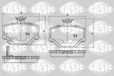 Комплект тормозных колодок, дисковый тормоз SASIC 6216045 для SMART ROADSTER