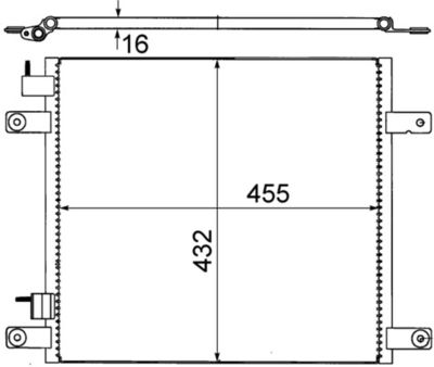 Kondensor, klimatanläggning MAHLE AC 705 000S