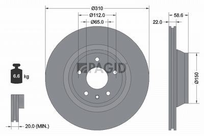 спирачен диск PAGID 54606NC