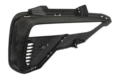 Voorbumper afdekking Voor Links (met dagrijlichten gaten, plastic, zwart glanzend) past: KIA OPTIMA JF 03.18-12.19