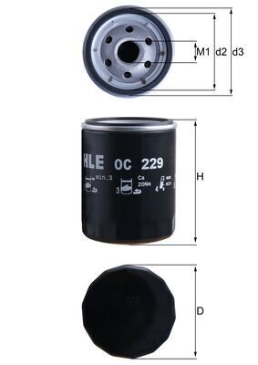 маслен филтър MAHLE OC 229