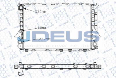 Радиатор, охлаждение двигателя JDEUS M-0010130 для AUDI 100