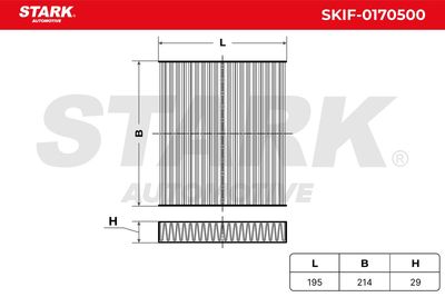 Филтър купе (поленов филтър) STARK SKIF-0170500