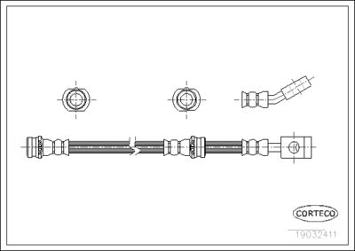 Тормозной шланг CORTECO 19032411 для NISSAN VANETTE