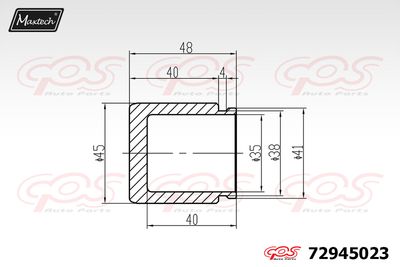 Поршень, корпус скобы тормоза MAXTECH 72945023 для RENAULT 4