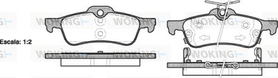 Комплект тормозных колодок, дисковый тормоз WOKING P9623.02 для DAIHATSU CHARADE