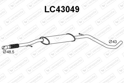 Предглушитель выхлопных газов VENEPORTE LC43049 для LANCIA YPSILON