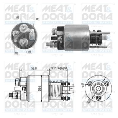 Solenoid, startmotor MEAT & DORIA 46134