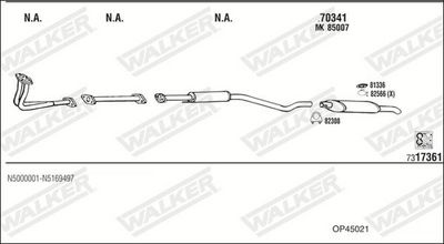 ABGASANLAGE WALKER OP45021