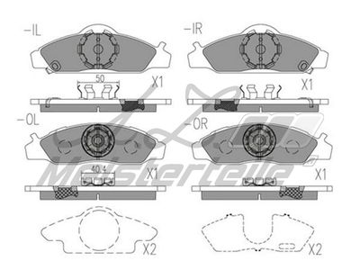 комплект спирачно феродо, дискови спирачки A.Z. Meisterteile AZMT-44-022-1802