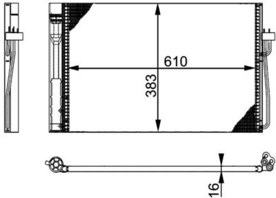 CONDENSATOR CLIMATIZARE MAHLE AC345000P 1