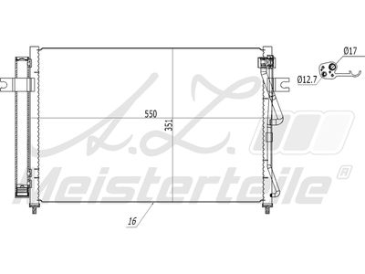 кондензатор, климатизация A.Z. Meisterteile AZMT-45-030-1392