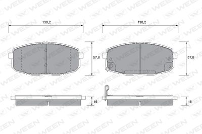 WEEN 151-1161 Тормозные колодки для KIA CEED (Киа Кеед)