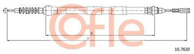 COFLE 92.10.7620 Трос ручного тормоза  для FORD GALAXY (Форд Галаx)