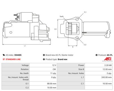 Rozrusznik AS-PL S9440S