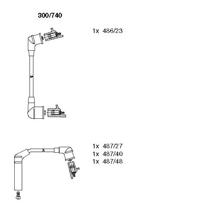 Комплект проводов зажигания BREMI 300/740 для SUBARU LIBERO