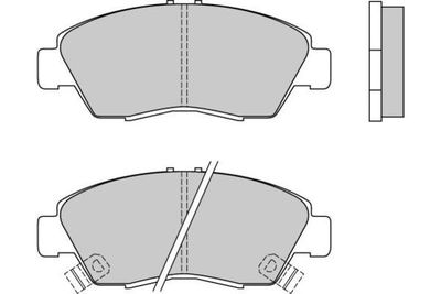 Комплект тормозных колодок, дисковый тормоз E.T.F. 12-0547 для HONDA LOGO