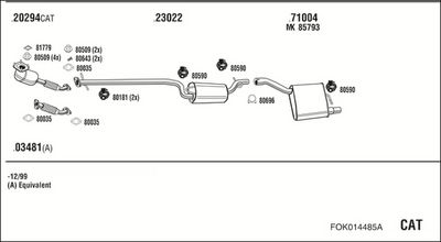 SISTEM DE ESAPAMENT WALKER FOK014485A