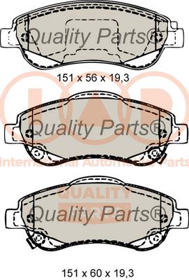 Комплект тормозных колодок, дисковый тормоз IAP QUALITY PARTS 704-06065 для HONDA CR-V