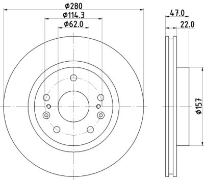 HELLA 8DD 355 120-521 Тормозные диски  для SUZUKI SX4 (Сузуки Сx4)