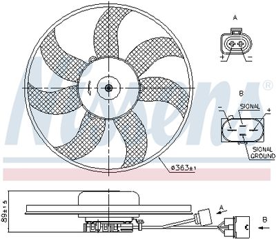 VENTILATOR RADIATOR NISSENS 850020 6