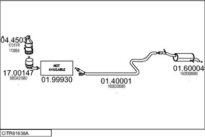 SISTEM DE ESAPAMENT MTS CITR81638A033786