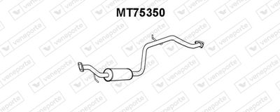 Средний глушитель выхлопных газов VENEPORTE MT75350 для MITSUBISHI SPACE