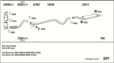 SISTEM DE ESAPAMENT WALKER PEK031737C