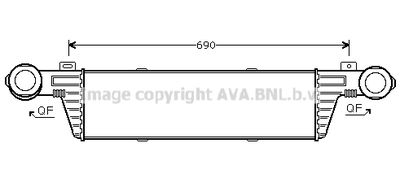 AVA QUALITY COOLING MSA4296 Интеркулер для MERCEDES-BENZ E-CLASS T-Model (S210) E 270 T CDI (210.216)