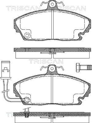 Комплект тормозных колодок, дисковый тормоз TRISCAN 8110 10510 для ACURA LEGEND